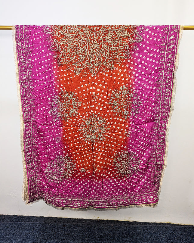 Premium Silk with Handmade Chunnri & Gotta Work Dupatta