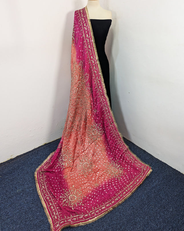 Premium Silk with Handmade Chunnri & Gotta Work Dupatta