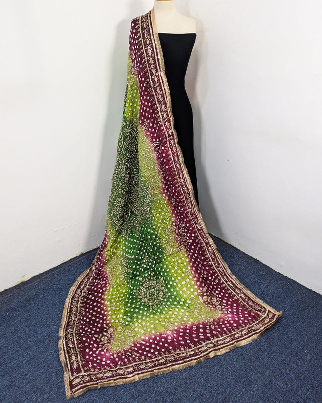 Premium Silk with Handmade Chunnri & Gotta Work Dupatta