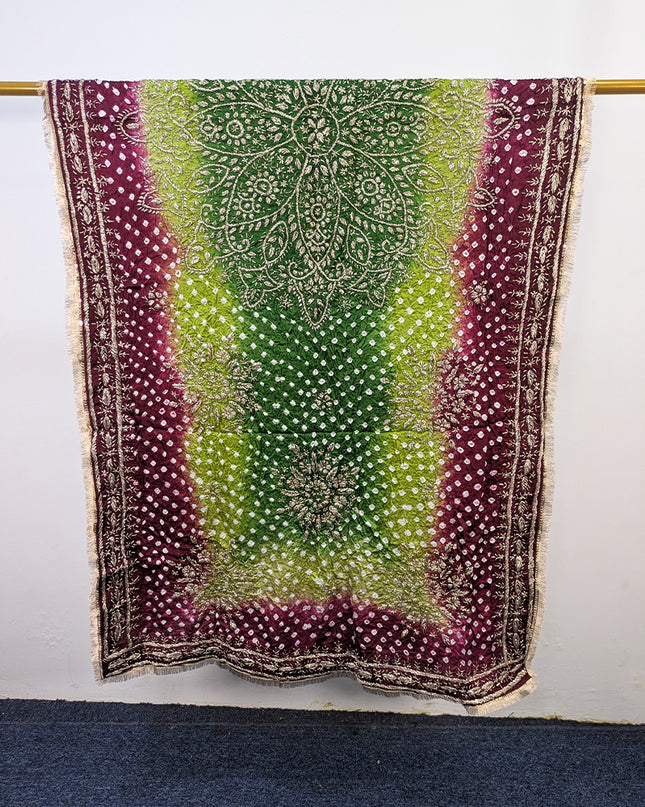 Premium Silk with Handmade Chunnri & Gotta Work Dupatta