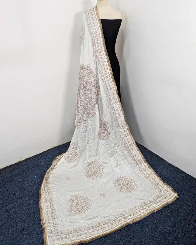 Fancy Silk with Handmade Gotta Work Dupatta (Ready to Dye)