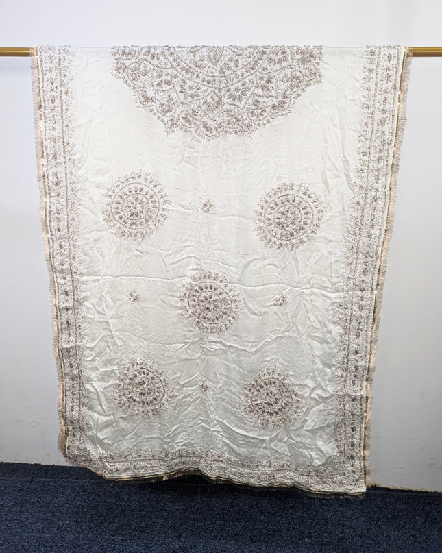 Fancy Silk with Handmade Gotta Work Dupatta (Ready to Dye)