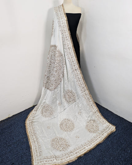 Premium Silk with Handmade Gotta Work Dupatta (Ready to Dye)