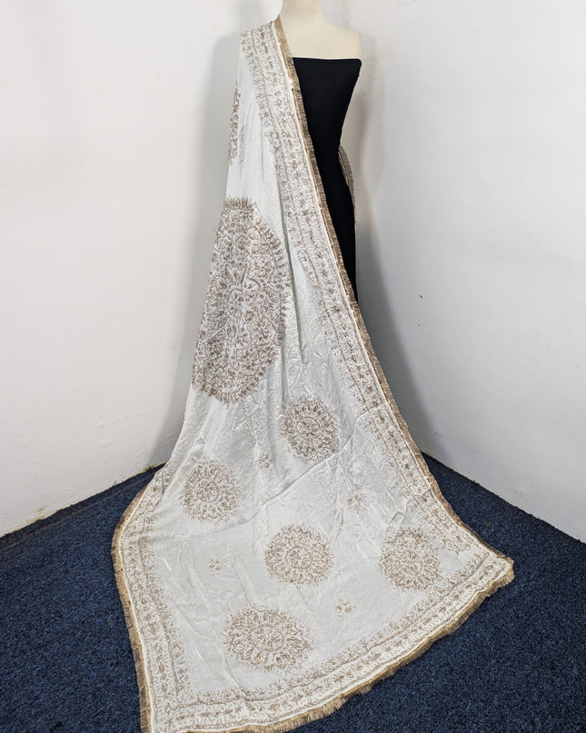 Premium Silk with Handmade Gotta Work Dupatta (Ready to Dye)