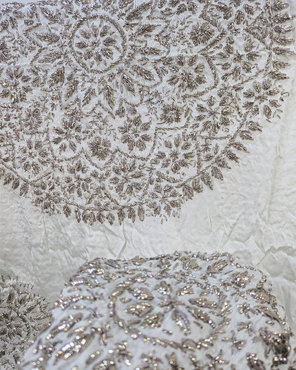 Premium Silk with Handmade Gotta Work Dupatta (Ready to Dye)
