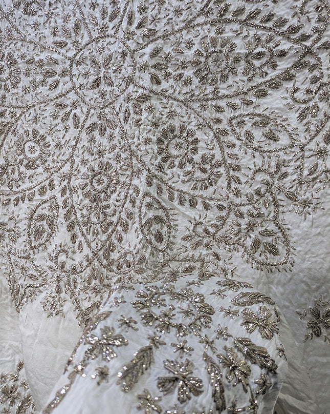 Fancy Silk with Handmade Gotta Work Dupatta (Ready to Dye)