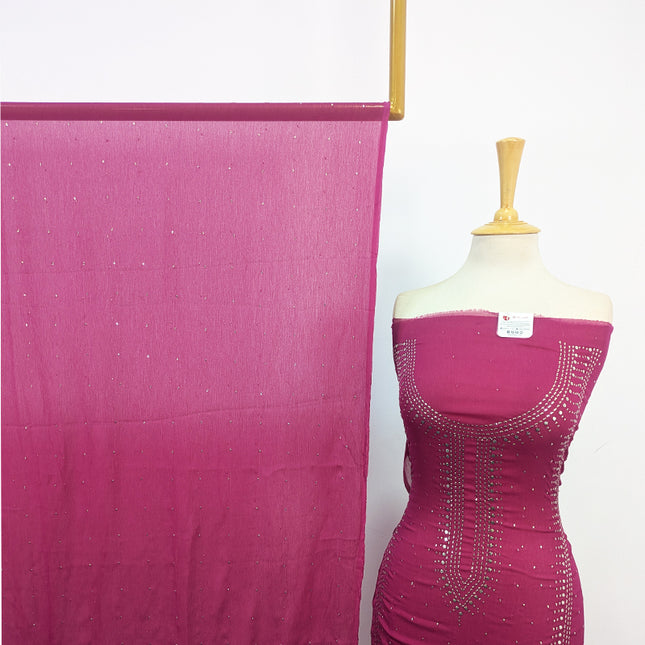 Fancy Crinkle Chiffon with Gala Style Mukesh Work 2Pc Unstitched