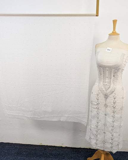 Crinkle Chiffon with Heavy Mukesh Work 2Pc Unstitched