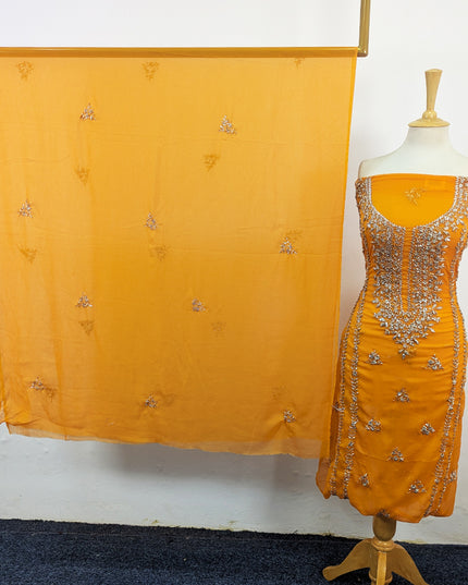 Crinkle Chiffon with Handmade Gala Style Gotta Work 2Pc Unstitched