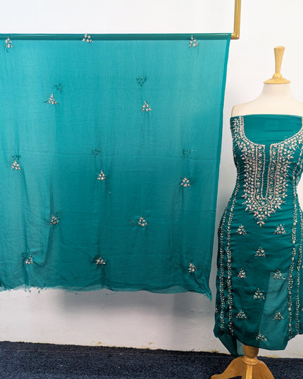 Crinkle Chiffon with Handmade Gala Style Gotta Work 2Pc Unstitched