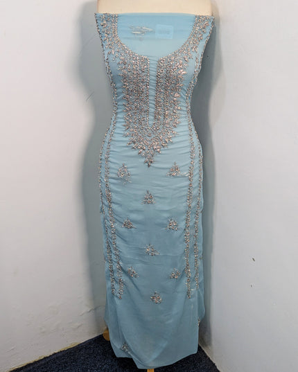 Crinkle Chiffon with Handmade Gala Style Gotta Work 2Pc Unstitched
