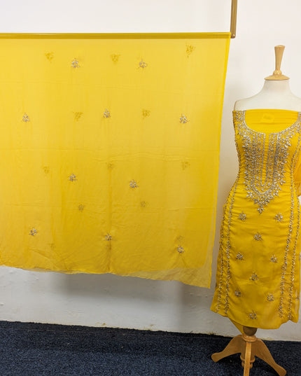 Crinkle Chiffon with Handmade Gala Style Gotta Work 2Pc Unstitched