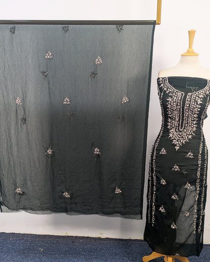 Crinkle Chiffon with Handmade Gala Style Gotta Work 2Pc Unstitched