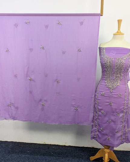 Crinkle Chiffon with Handmade Gala Style Gotta Work 2Pc Unstitched