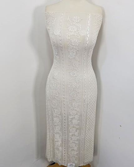 Pure Handmade China Crinkle with Tarkashi Shadow Work (Dyeable in All Colors)