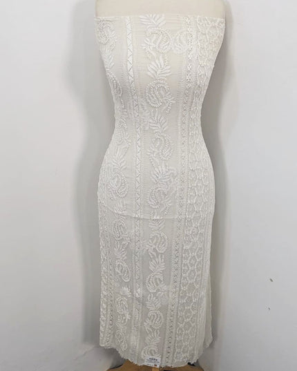 Exquisite Pure China Crinkle with Tarkashi + Shadow Work (Dyeable in All Colors)