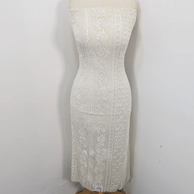 Exquisite Pure China Crinkle with Tarkashi + Shadow Work (Dyeable in All Colors)