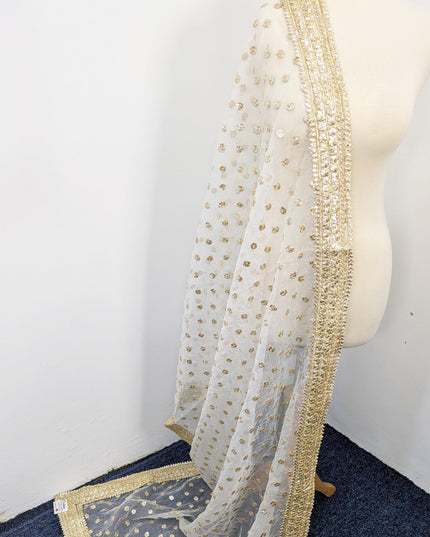 Pakistani Handmade Special Heavy Akhort (Walnut) Style Gotta Work On Organza Dupatta