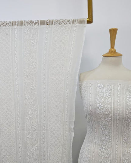 Luxury Handmade Pure China Crinkle with Tarkashi + Shadow Work (Dyeable)