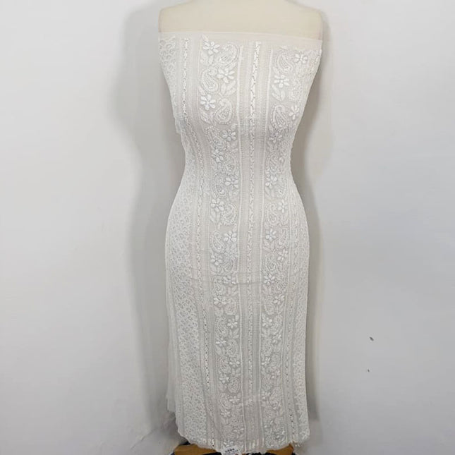 Luxury Handmade Pure China Crinkle with Tarkashi + Shadow Work (Dyeable)