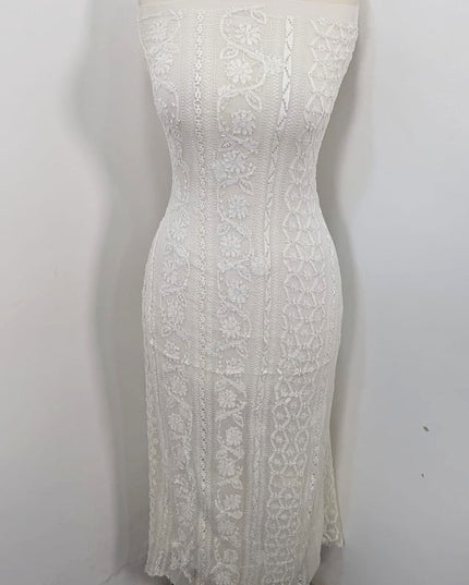 Premium Dyeable Pure China Crinkle with Tarkashi & Shadow Work