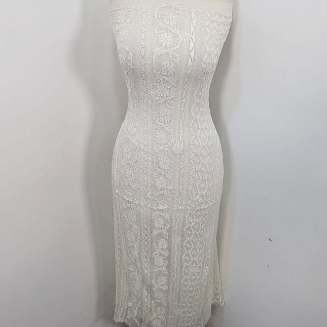 Premium Dyeable Pure China Crinkle with Tarkashi & Shadow Work