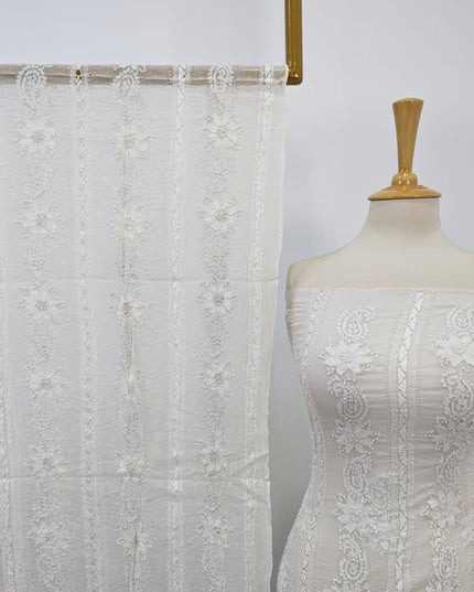 Handmade Pure China Crinkle with Tarkashi + Shadow Work (Dyeable in All Colors)
