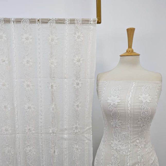 Handmade Pure China Crinkle with Tarkashi + Shadow Work (Dyeable in All Colors)