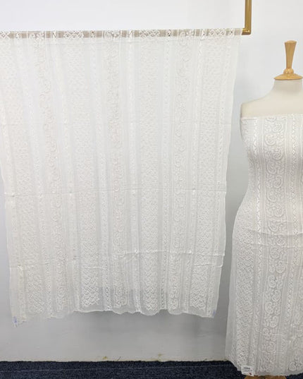 Dyeable Pure China Crinkle with Tarkashi & Shadow Work 2PC Unstitched