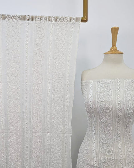 Dyeable Pure China Crinkle with Tarkashi & Shadow Work 2PC Unstitched