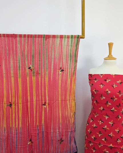 Handmade Embroidered Lawn 3pc Unstitched