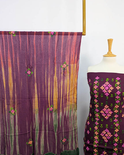Handmade Embroidered Lawn 3pc Unstitched