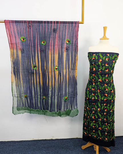 Handmade Embroidered Lawn 3pc Unstitched
