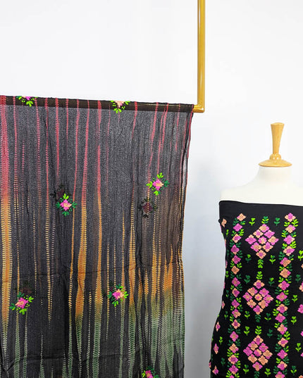 Handmade Embroidered Lawn 3pc Unstitched