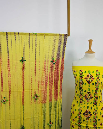 Handmade Embroidered Lawn 3pc Unstitched