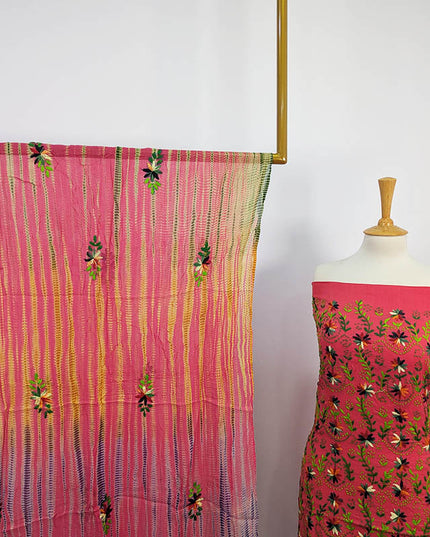 Handmade Embroidered Lawn 3pc Unstitched
