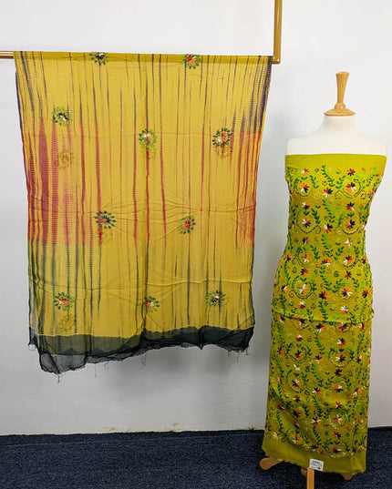 Handmade Embroidered Lawn 3pc Unstitched