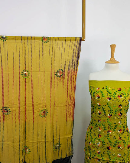 Handmade Embroidered Lawn 3pc Unstitched