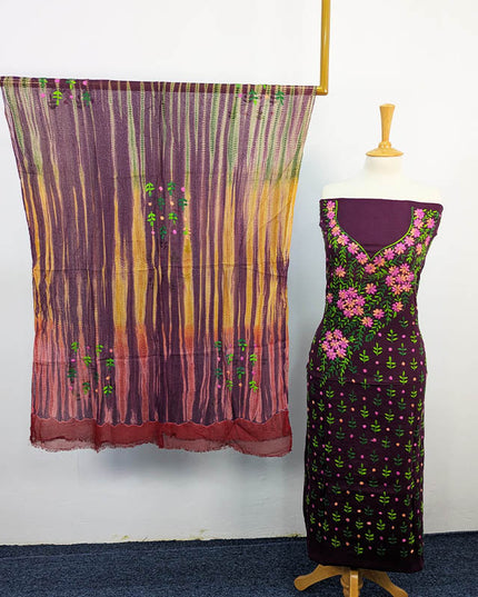 Handmade Embroidered Lawn 3pc Unstitched