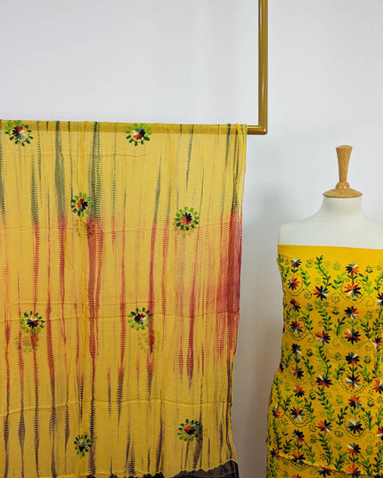 Handmade Embroidered Lawn 3pc Unstitched