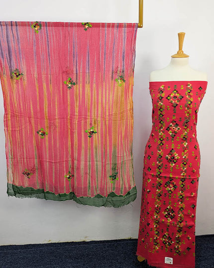 Handmade Embroidered Lawn 3pc Unstitched