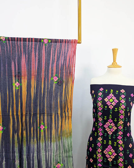 Handmade Embroidered Lawn 3pc Unstitched