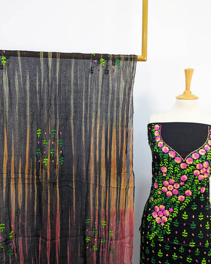 Handmade Embroidered Lawn 3pc Unstitched