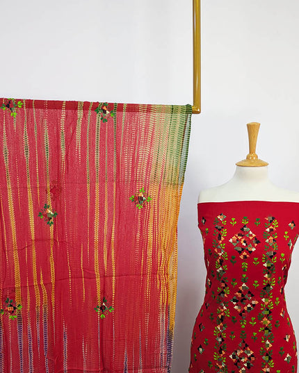 Handmade Embroidered Lawn 3pc Unstitched