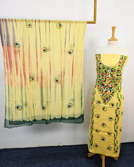 Handmade Embroidered Lawn 3pc Unstitched