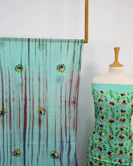 Handmade Embroidered Lawn 3pc Unstitched