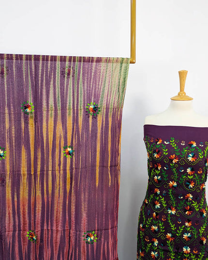 Handmade Embroidered Lawn 3pc Unstitched