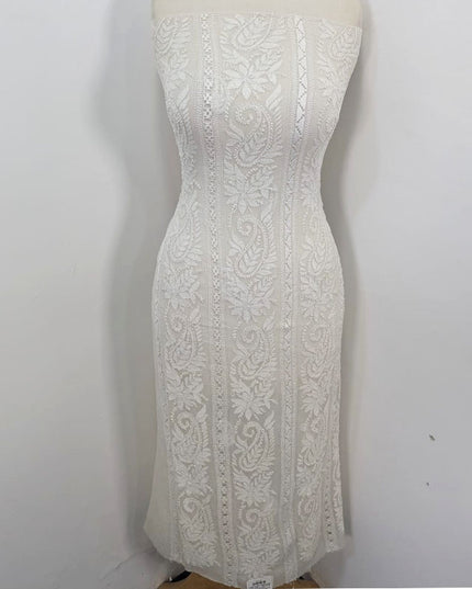 Premium Dyeable Pure China Crinkle with Tarkashi & Shadow Work