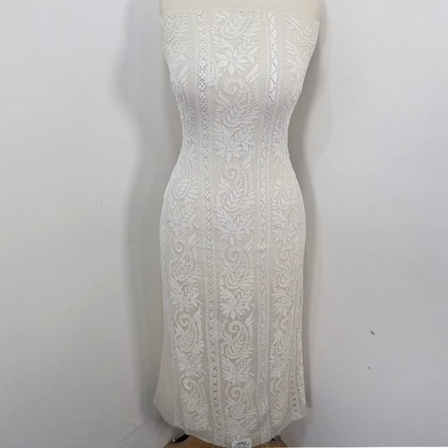 Premium Dyeable Pure China Crinkle with Tarkashi & Shadow Work