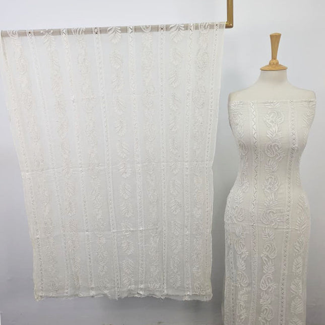 Luxury Pure Dyeable China Crinkle with Tarkashi & Shadow Work